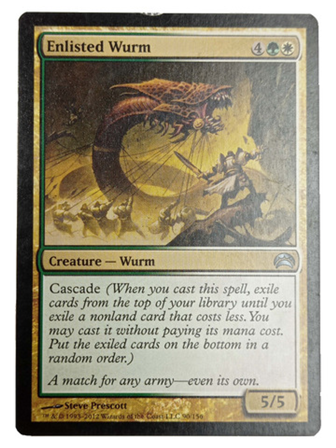 Carta Magic Enlisted Wurm [planechase Anthology] Mtg Wurm 1
