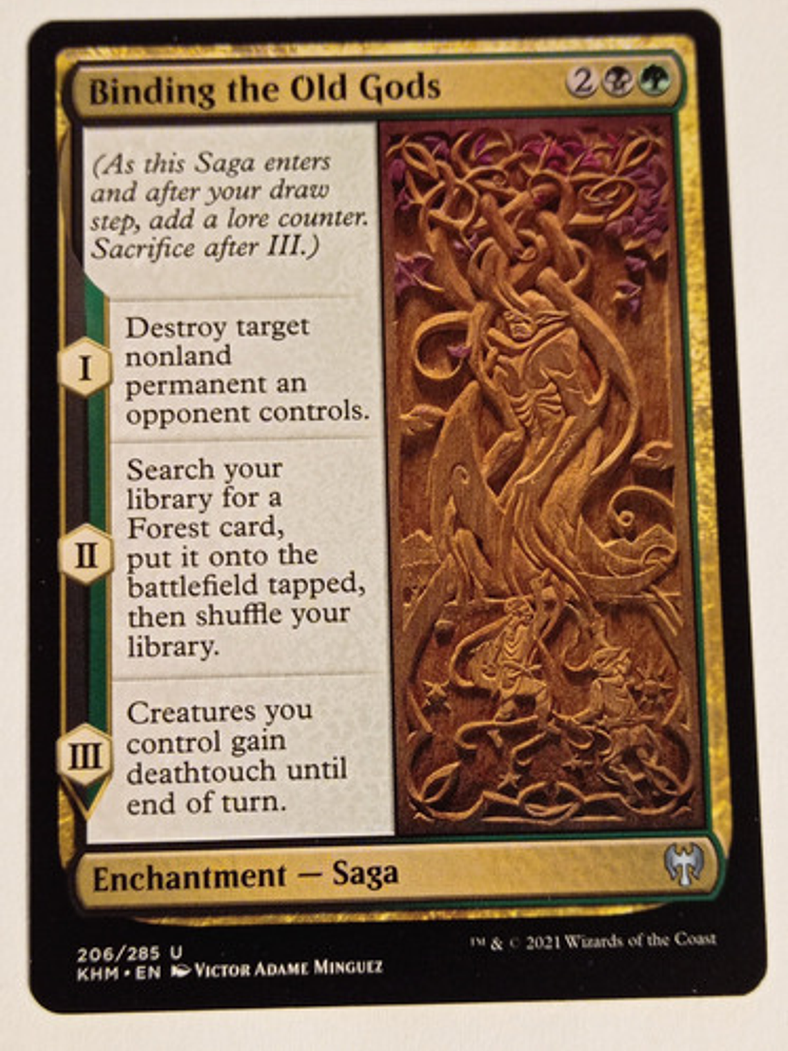 Carta Magic Binding The Old Gods [kaldheim] Mtg Saga 1