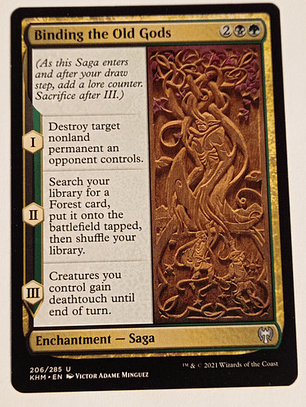 Carta Magic Binding The Old Gods [kaldheim] Mtg Saga