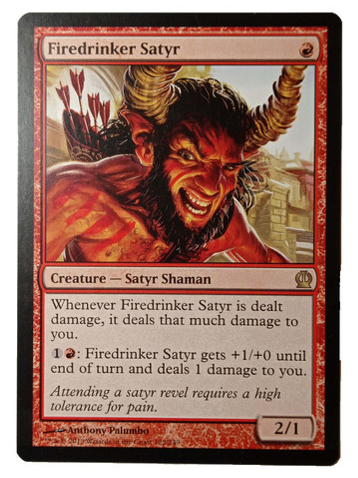 Carta Magic Firedrinker Satyr [theros] Mtg Shaman 1