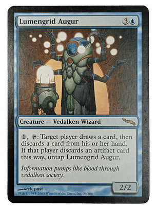 Carta Magic Lumengrid Augur [mirrodin] Mtg Vedalken Wizard