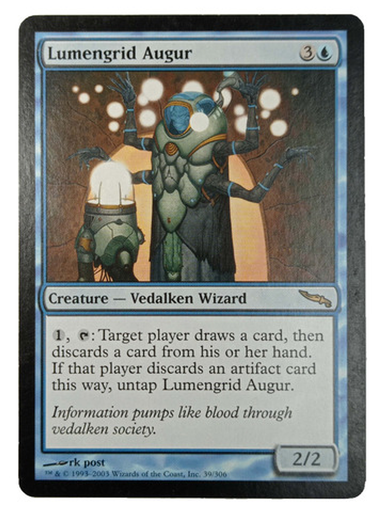 Carta Magic Lumengrid Augur [mirrodin] Mtg Vedalken Wizard 1