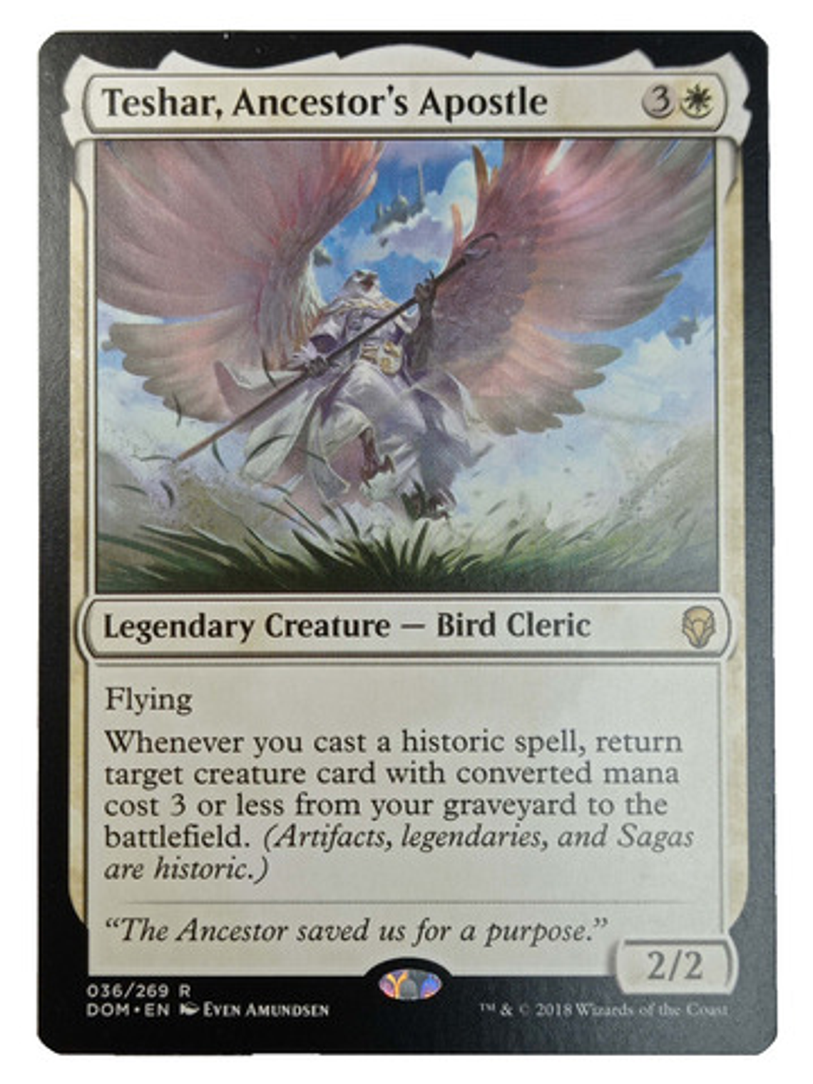 Carta Magic Teshar Ancestor's Apostle [dominaria] Mtg Bird 1
