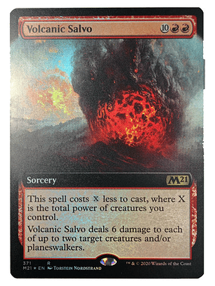 Carta Magic Volcanic Salvo (ext Foil) [m21] Mtg Sorcery