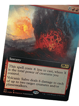 Carta Magic Volcanic Salvo (ext Foil) [m21] Mtg Sorcery