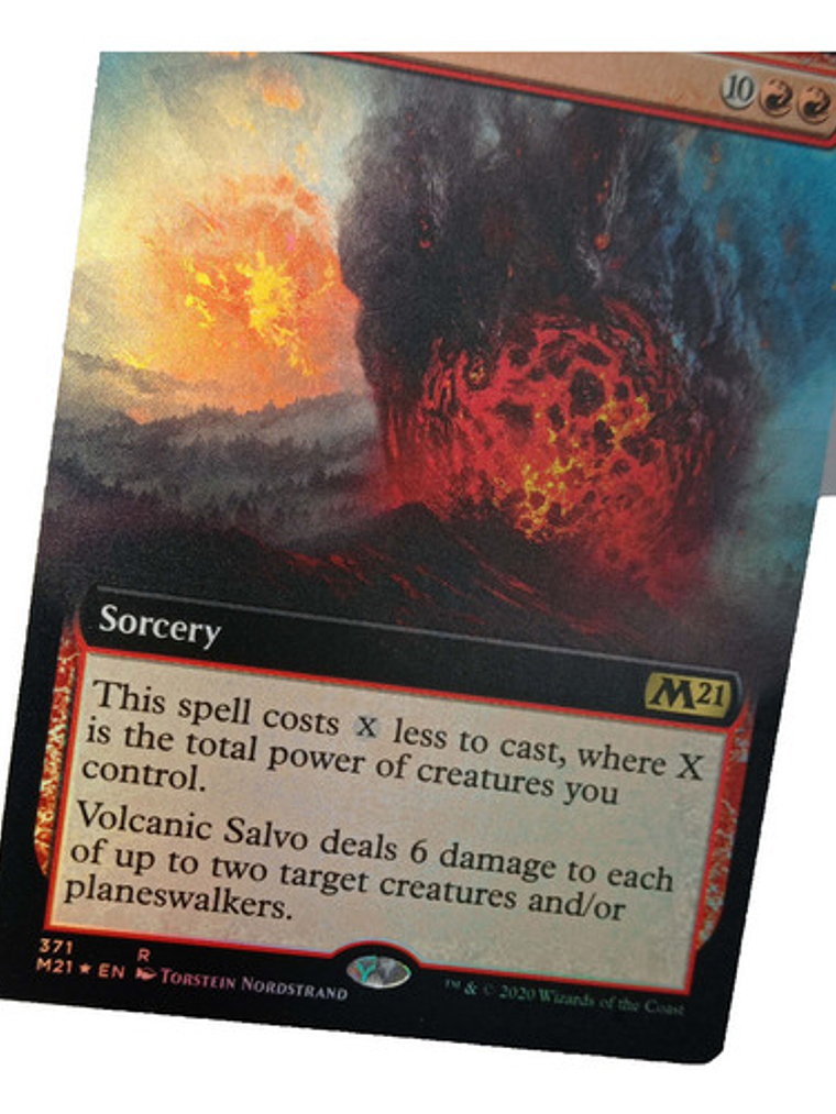 Carta Magic Volcanic Salvo (ext Foil) [m21] Mtg Sorcery 2