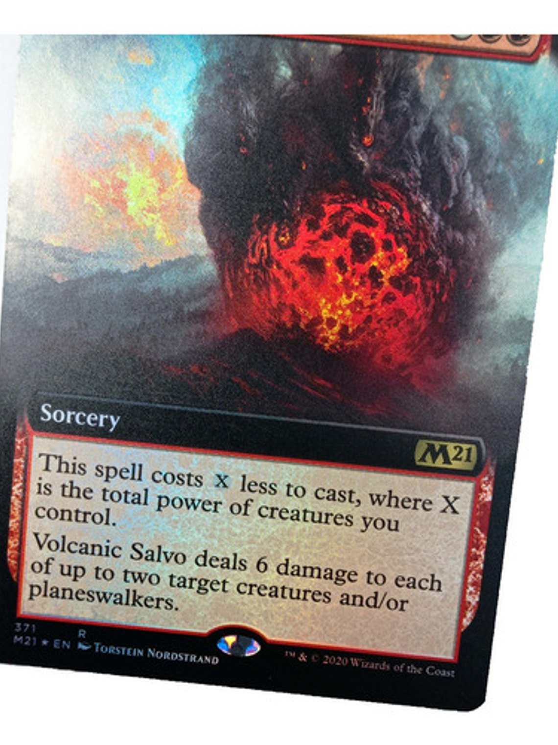 Carta Magic Volcanic Salvo (ext Foil) [m21] Mtg Sorcery 3