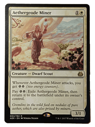 Carta Magic Aethergeode Miner [aether] Mtg Dwarf