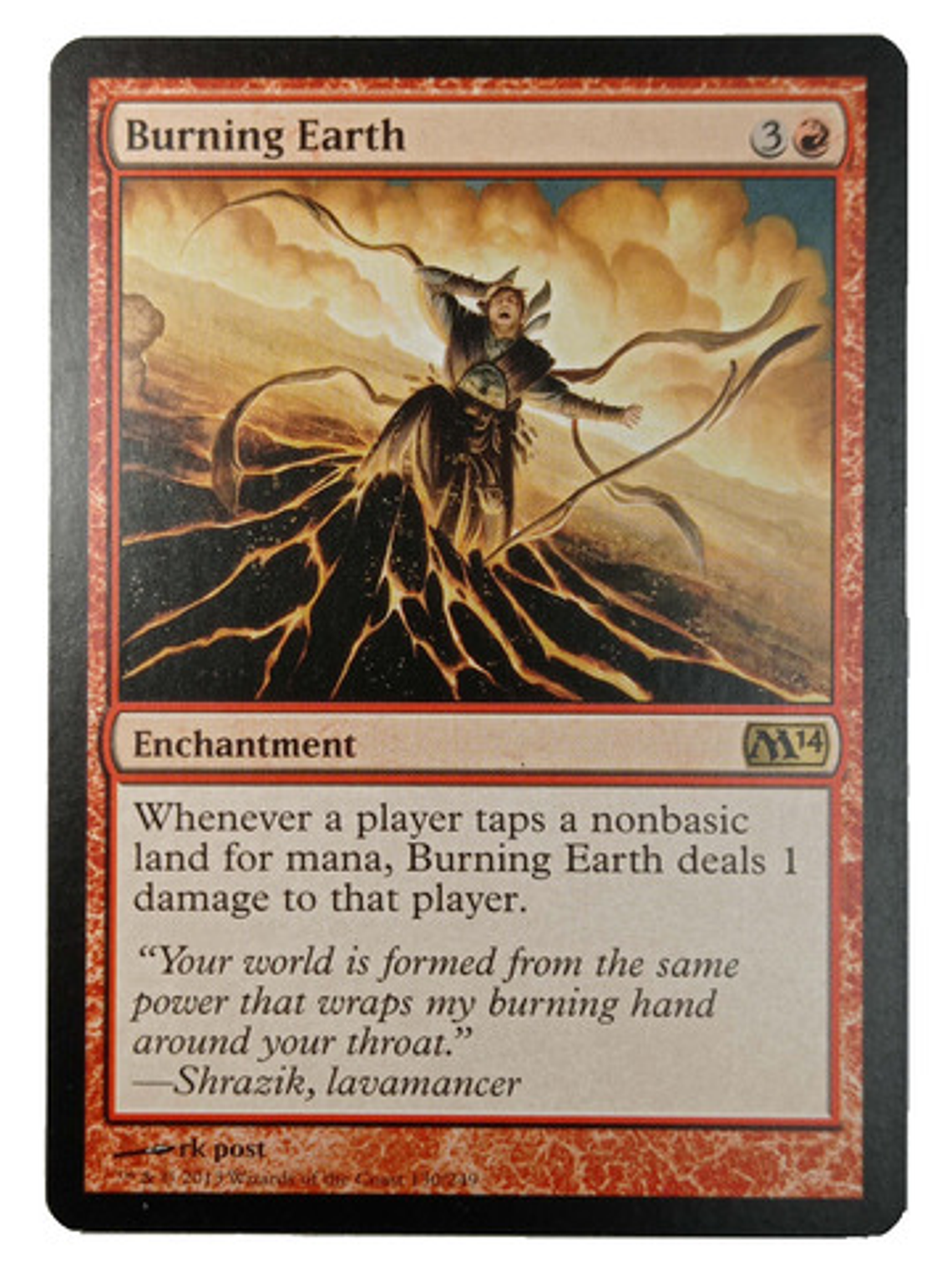 Carta Magic Burning Earth [m14] Mtg Enchantment 1