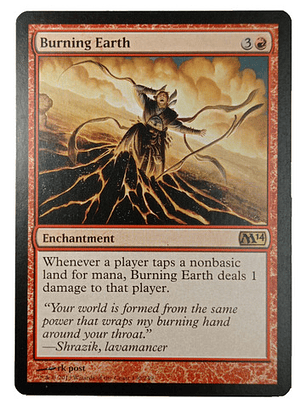 Carta Magic Burning Earth [m14] Mtg Enchantment