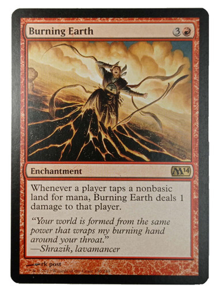 Carta Magic Burning Earth [m14] Mtg Enchantment 1