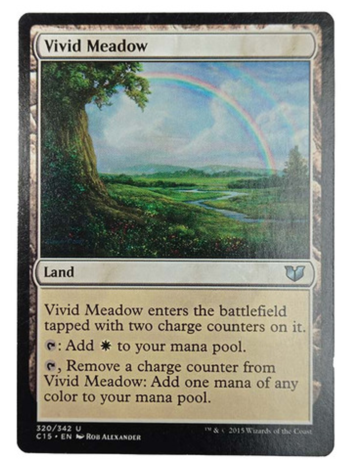 Carta Magic Vivid Meadow [c15] Mtg Land 1