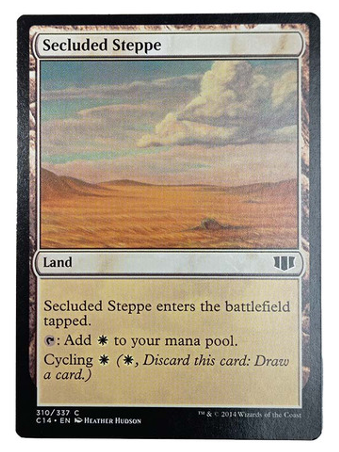 Carta Magic Secluded Steppe [c14] Mtg Land 1