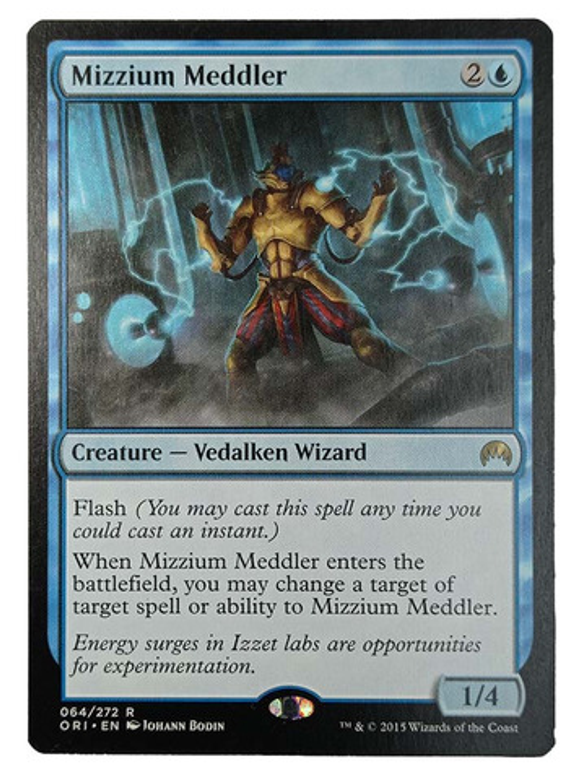 Carta Magic Mizzium Meddler [origins] Mtg Vedalken Wizard 1