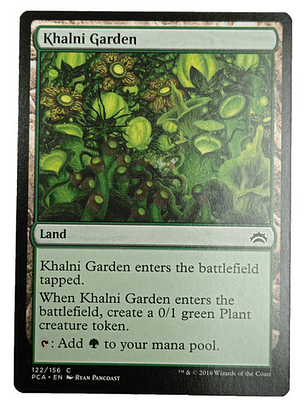 Carta Magic Khalni Garden [planechase 2012] Mtg Land