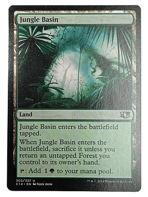 Carta Magic Jungle Basin [c14] Mtg Land