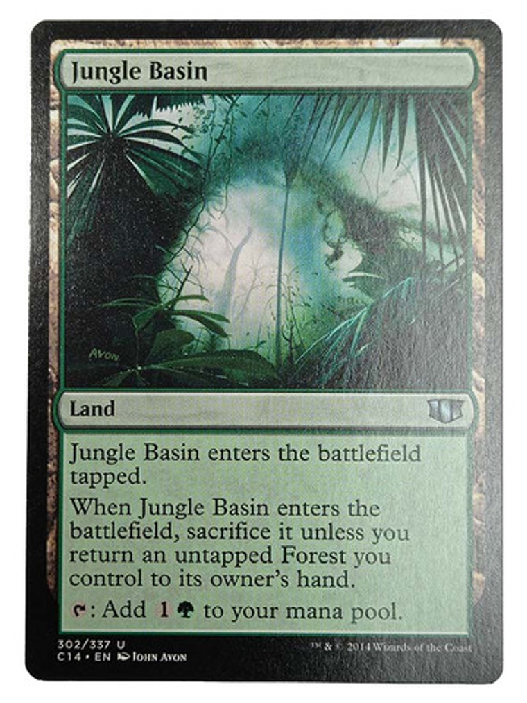 Carta Magic Jungle Basin [c14] Mtg Land 1