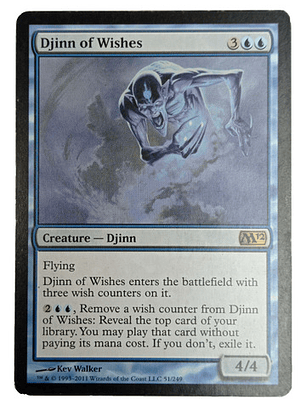 Carta Magic Djinn Of Wishes [m12] Mtg