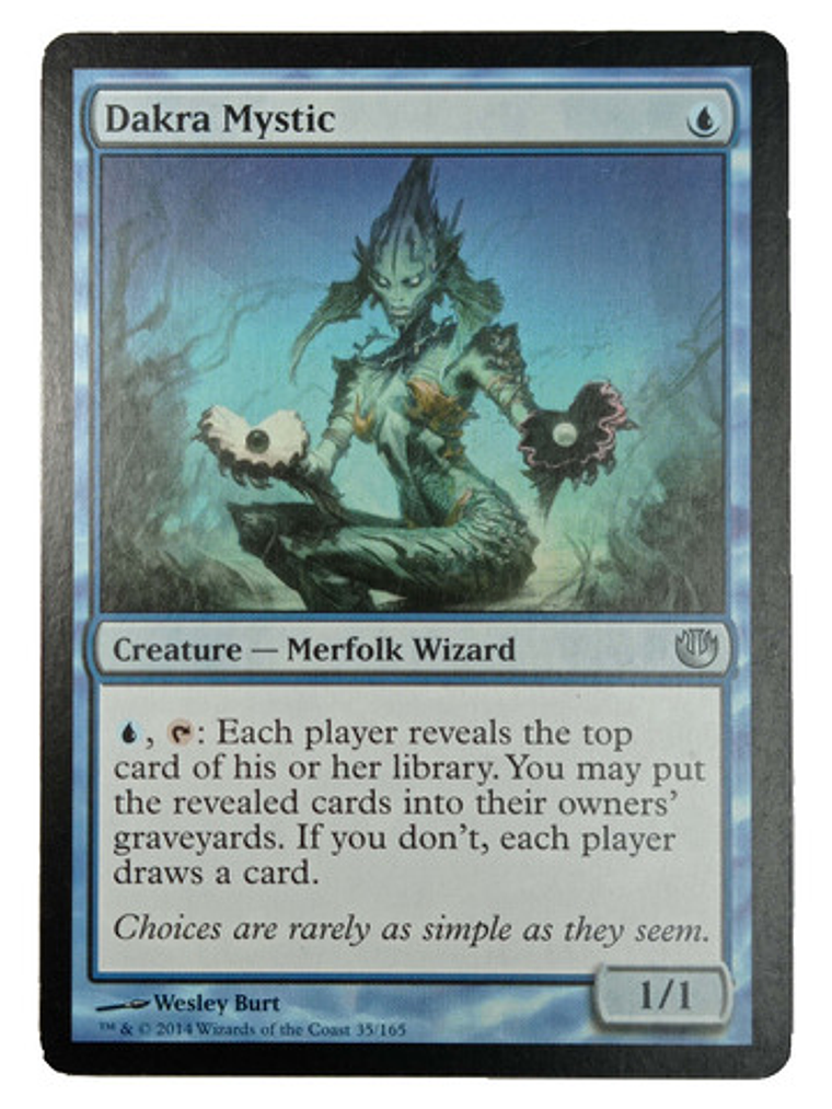 Carta Magic Dakra Mystic [nyx] Mtg Merfolk Wizard 1