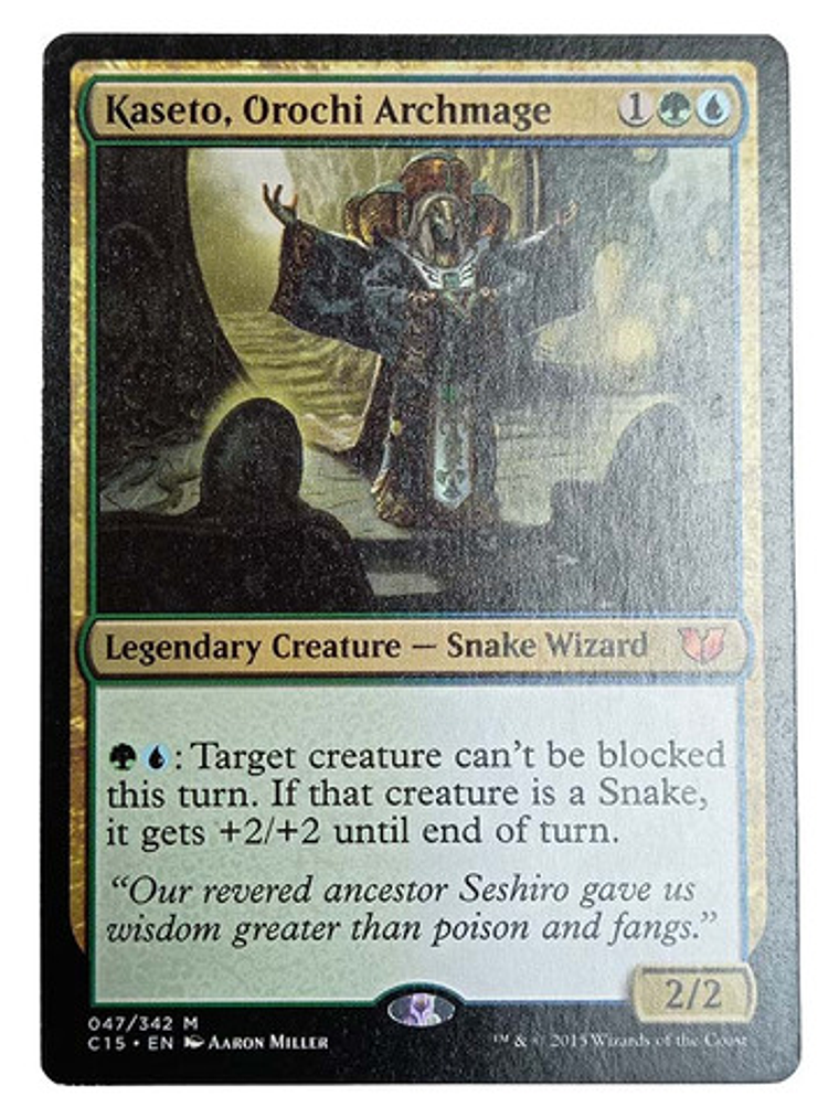 Carta Magic Kaseto Orochi Archmage [c15] Mtg Snake Wizard 1