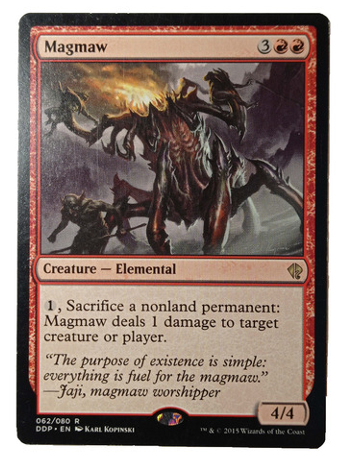 Carta Magic Magmaw [zendikar V Eldrazi] Mtg Elemental 1