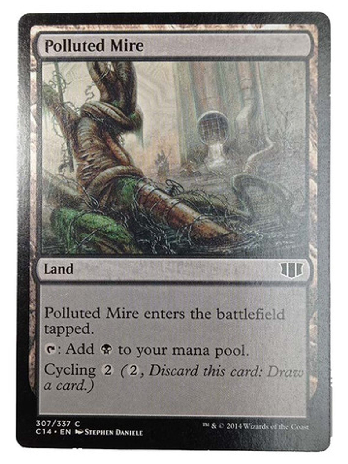 Carta Magic Polluted Mire [c14] Mtg Land 1