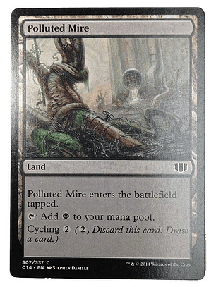 Carta Magic Polluted Mire [c14] Mtg Land