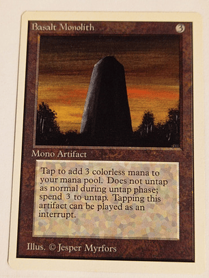 Carta Magic Basalt Monolith [unlimited 2ed] Mtg Artifact