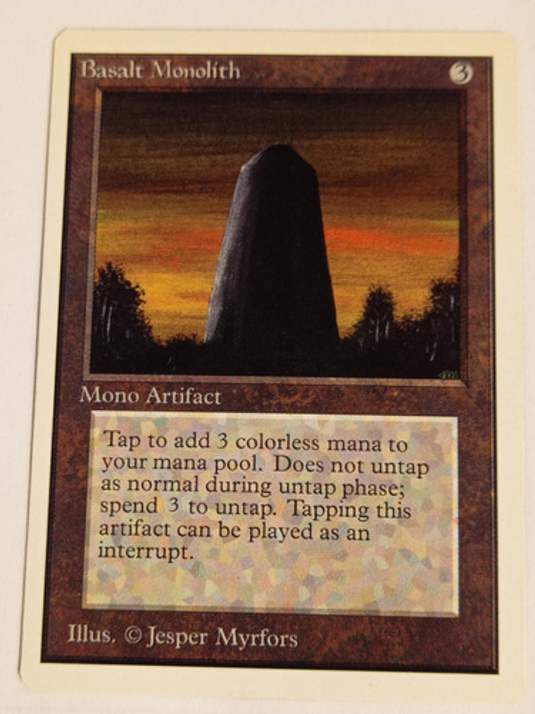 Carta Magic Basalt Monolith [unlimited 2ed] Mtg Artifact 1