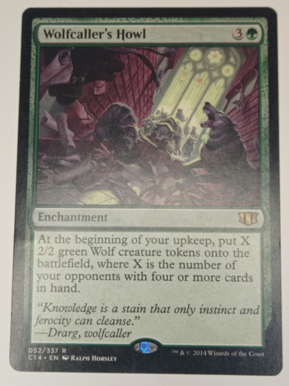 Carta Magic Wolfcaller's Howl [c14] Mtg Enchantment 1