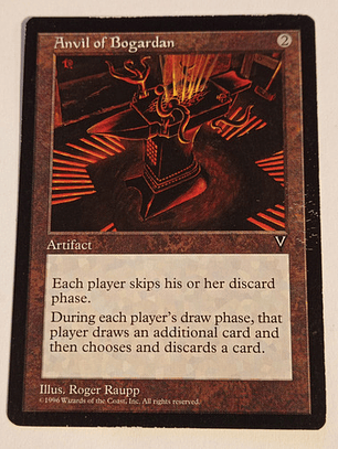 Carta Magic Anvil Of Bogardan 1996 [visions] Mtg Artifact