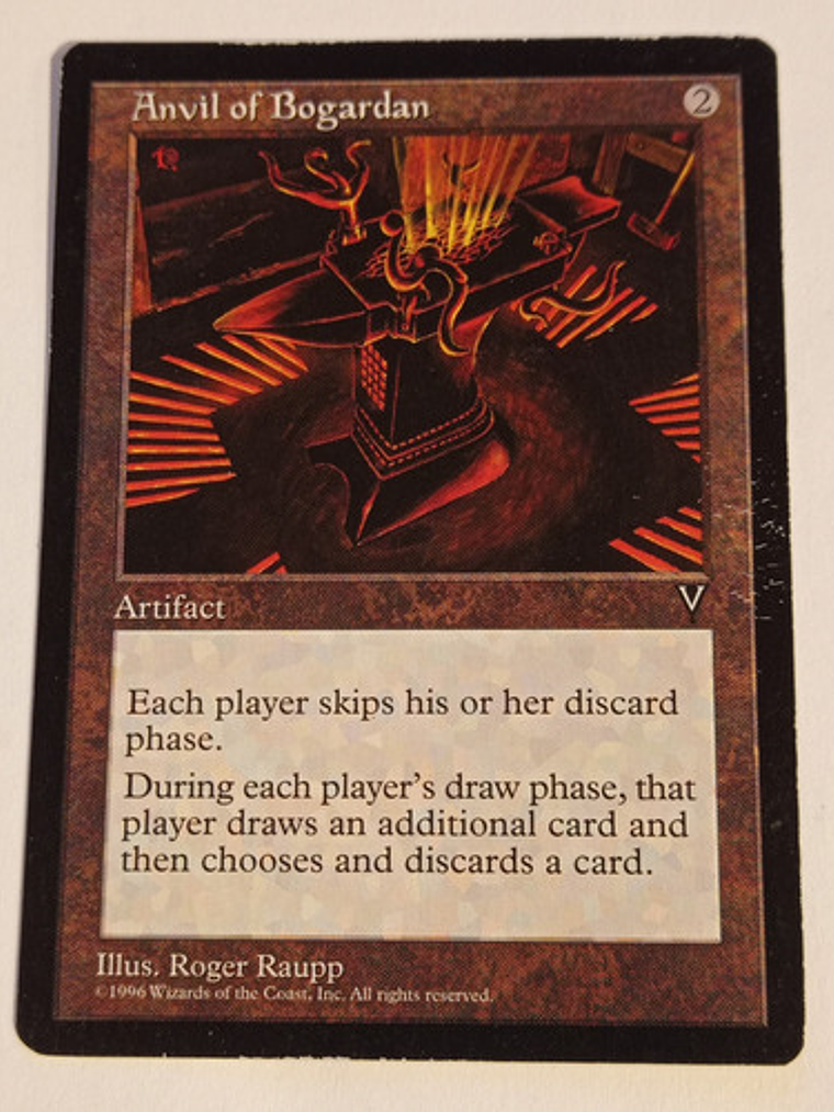 Carta Magic Anvil Of Bogardan 1996 [visions] Mtg Artifact 1