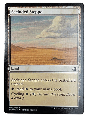 Carta Magic Secluded Steppe [elspeth V Kiora] Mtg Land
