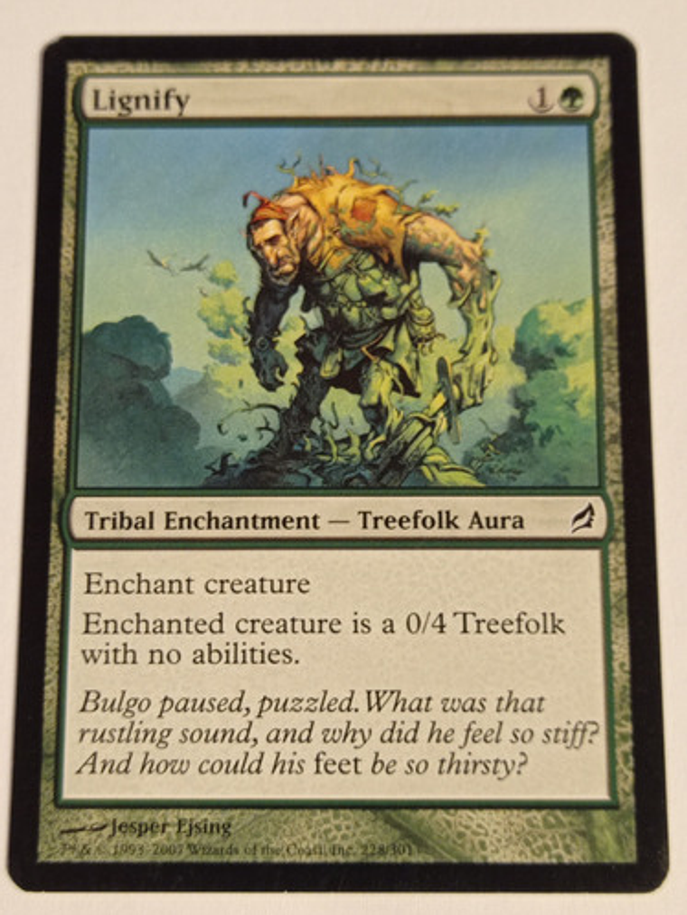 Carta Magic Lignify [lorwyn] Mtg Treefolk  Enchant Creature 1