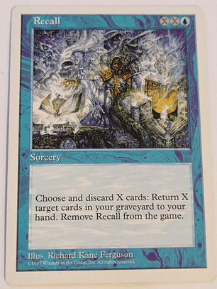 Carta Magic Recall [5ed] Mtg Sorcery