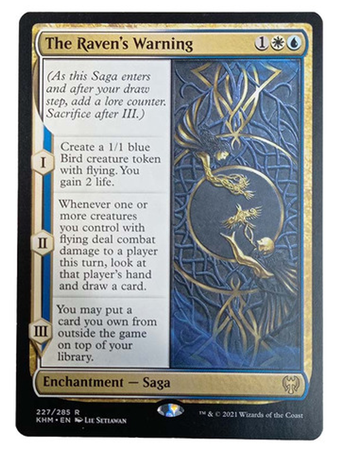 Carta Magic The Raven's Warning [kaldheim] Mtg Enchantment 1