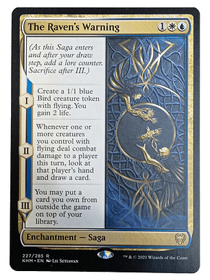 Carta Magic The Raven's Warning [kaldheim] Mtg Enchantment