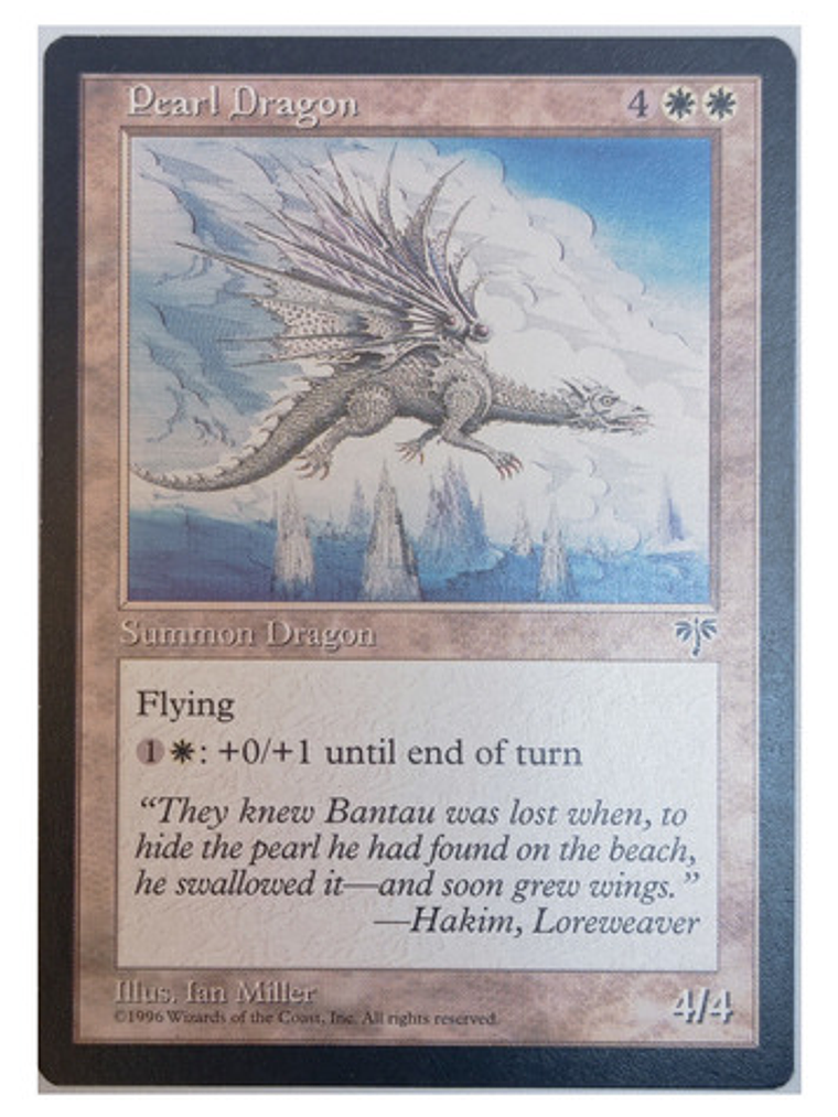 Carta Magic Pearl Dragon [mirage] Mtg Dragon 1