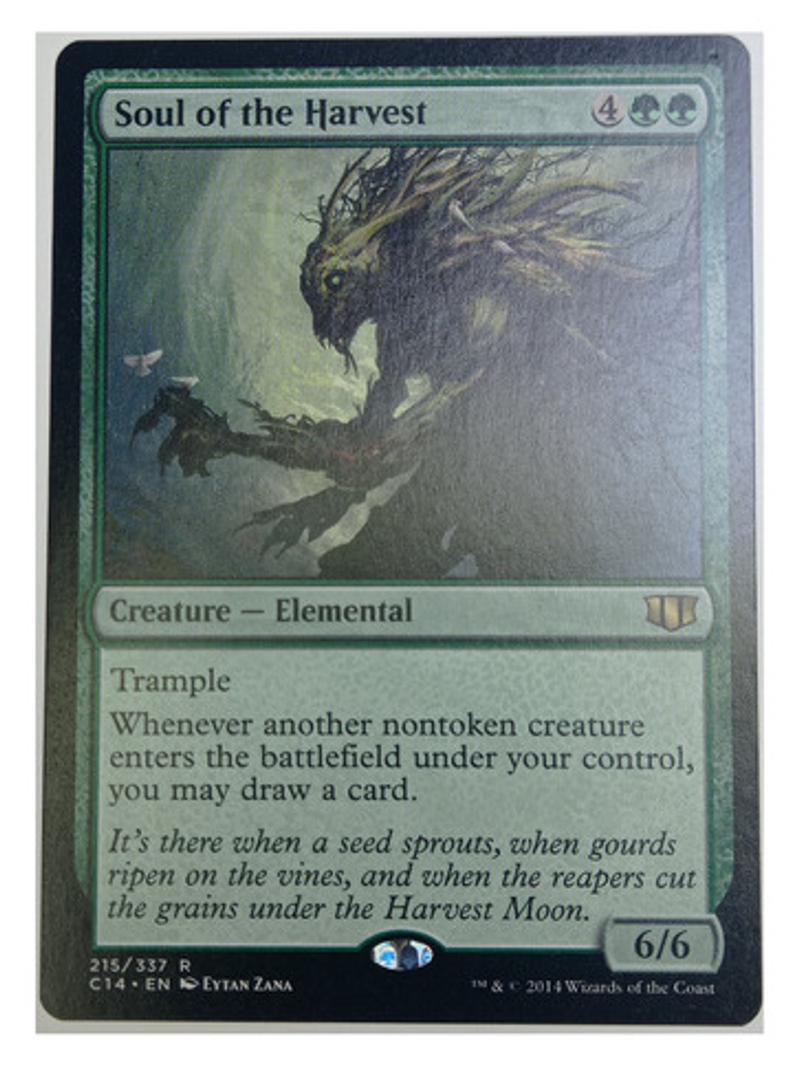 Carta Magic Soul Of The Harvest [c14] Mtg Elemental 1