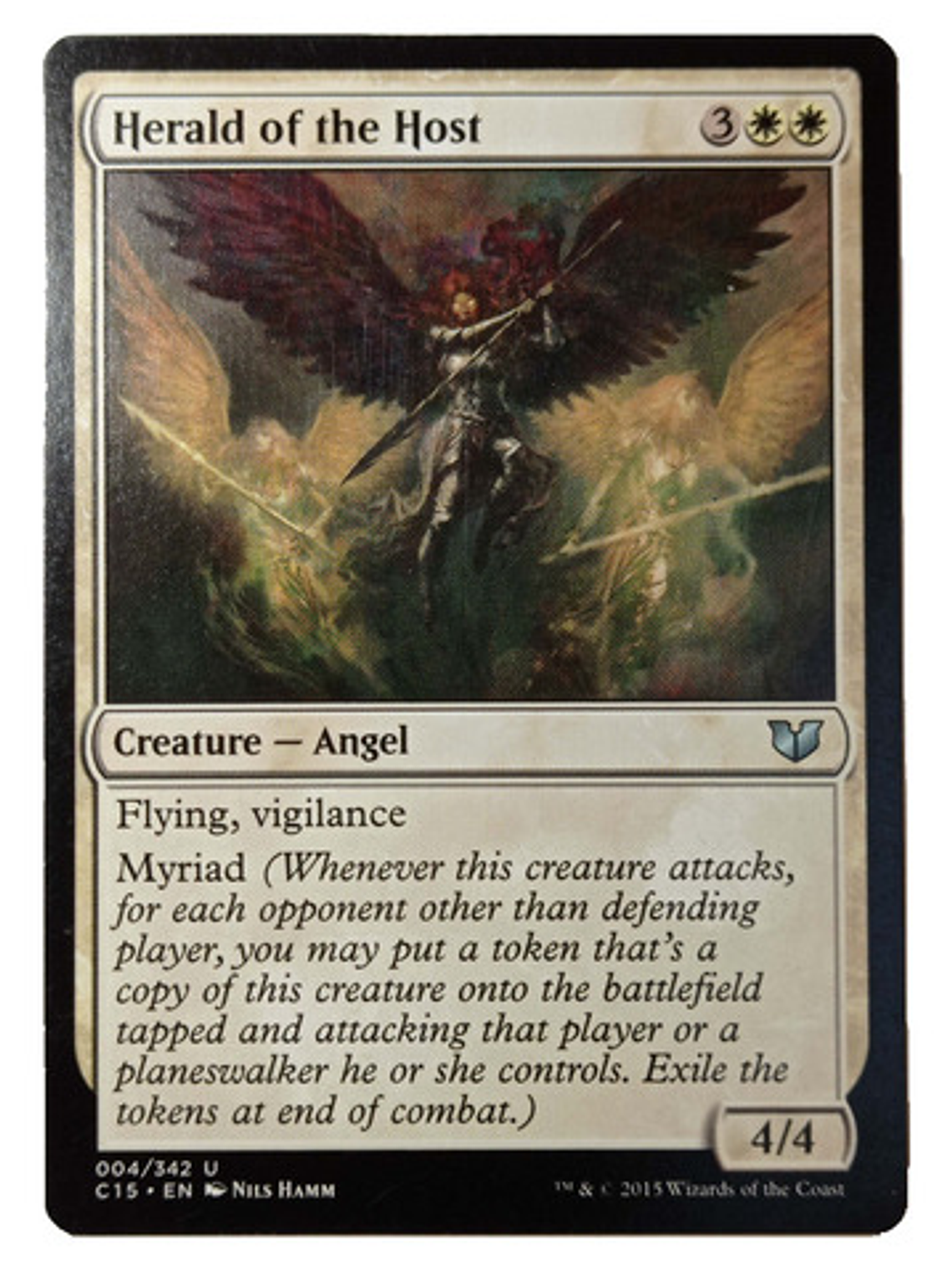 Carta Magic Herald Of The Host [c15] Mtg Angel 1