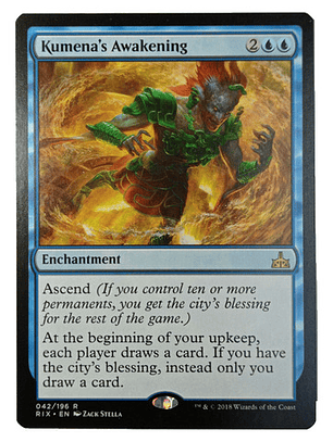Carta Magic Kumena's Awakening [ixalan] Mtg Enchantment