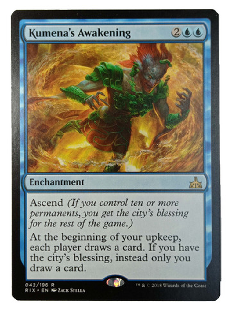 Carta Magic Kumena's Awakening [ixalan] Mtg Enchantment 1