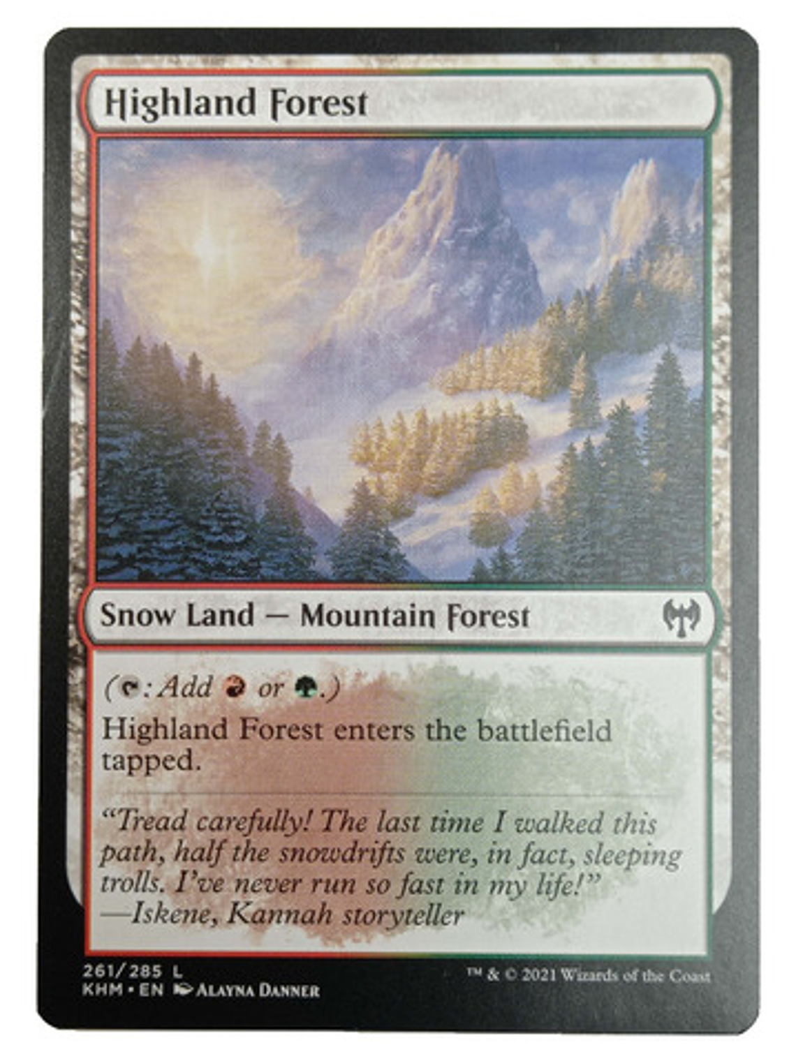 Carta Magic Highland Forest [kaldheim] Mtg Snow Land 1