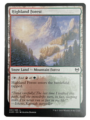 Carta Magic Highland Forest [kaldheim] Mtg Snow Land