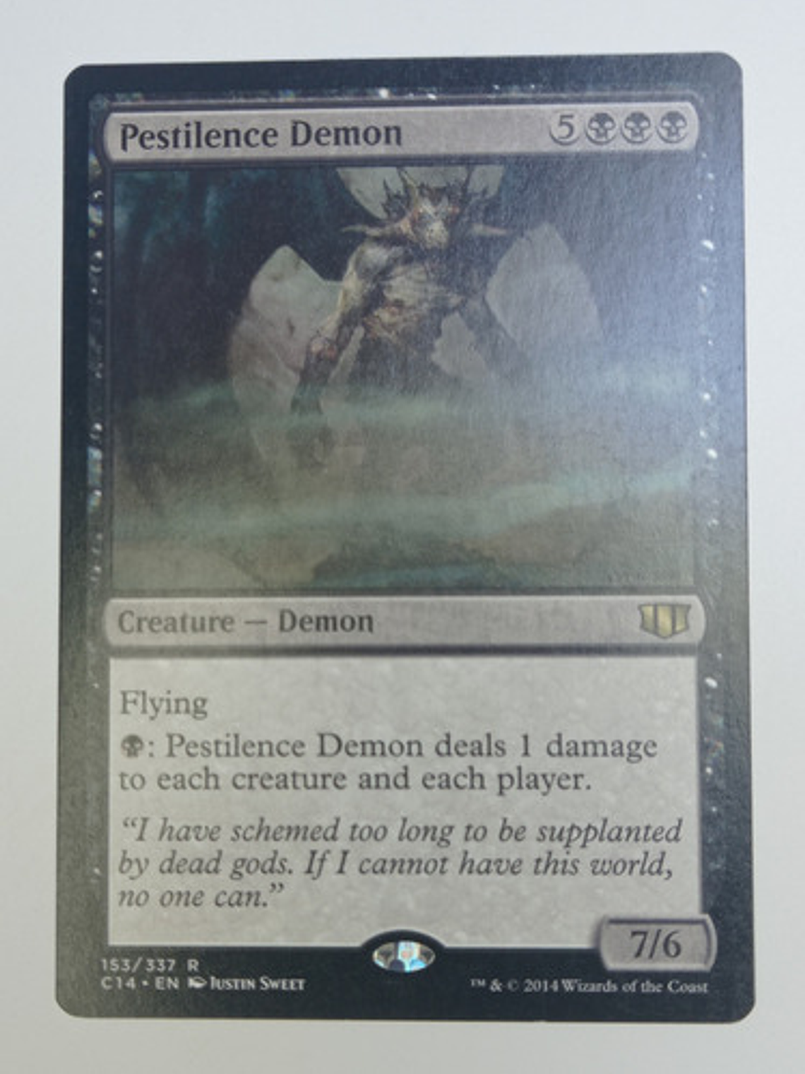 Carta Magic Pestilence Demon [c14] Mtg Demon 1