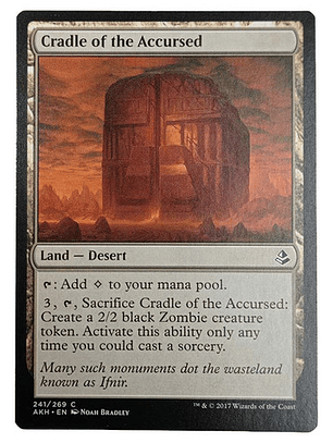 Carta Magic Cradle Of The Accursed [amonkhet] Mtg Land