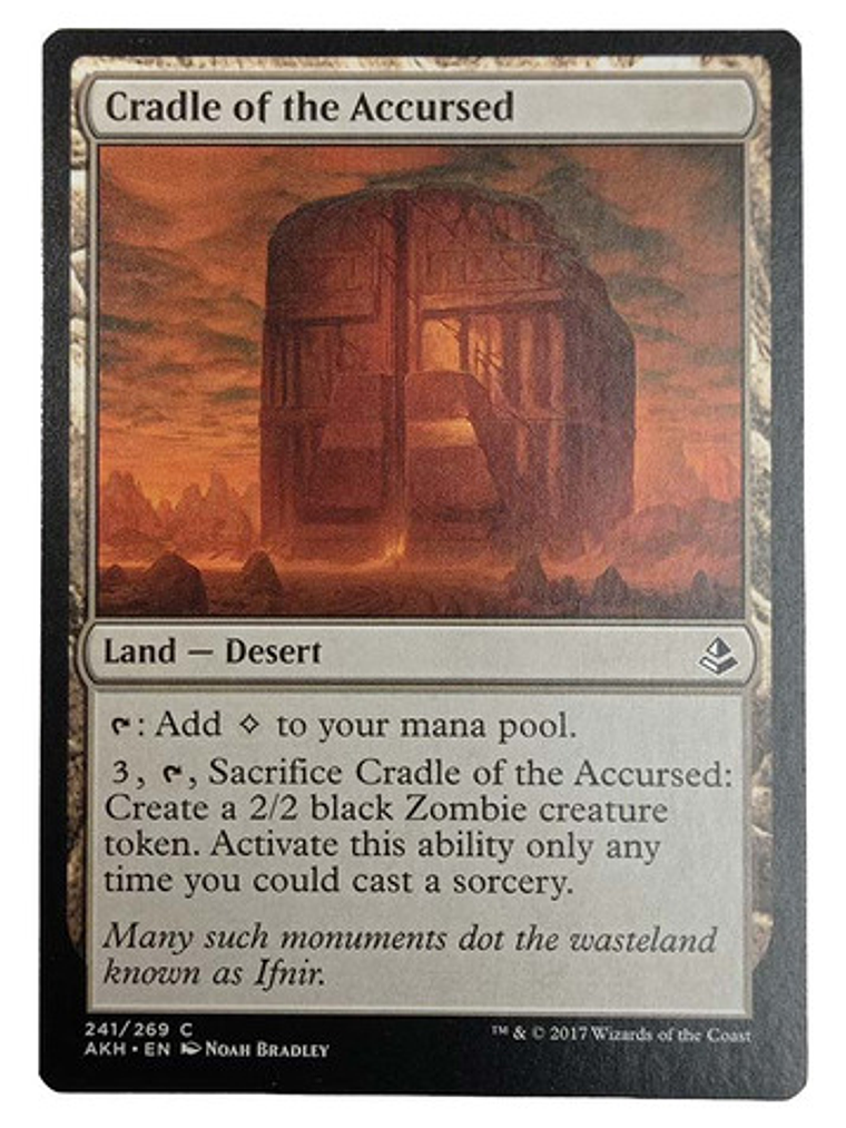 Carta Magic Cradle Of The Accursed [amonkhet] Mtg Land 1