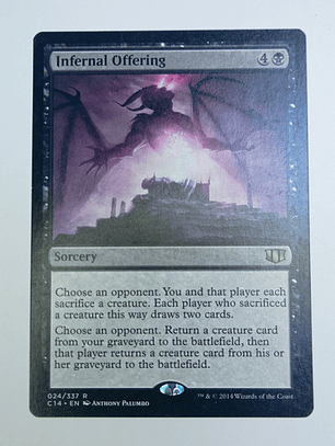 Carta Magic Infernal Offering [c14] Mtg Sorcery
