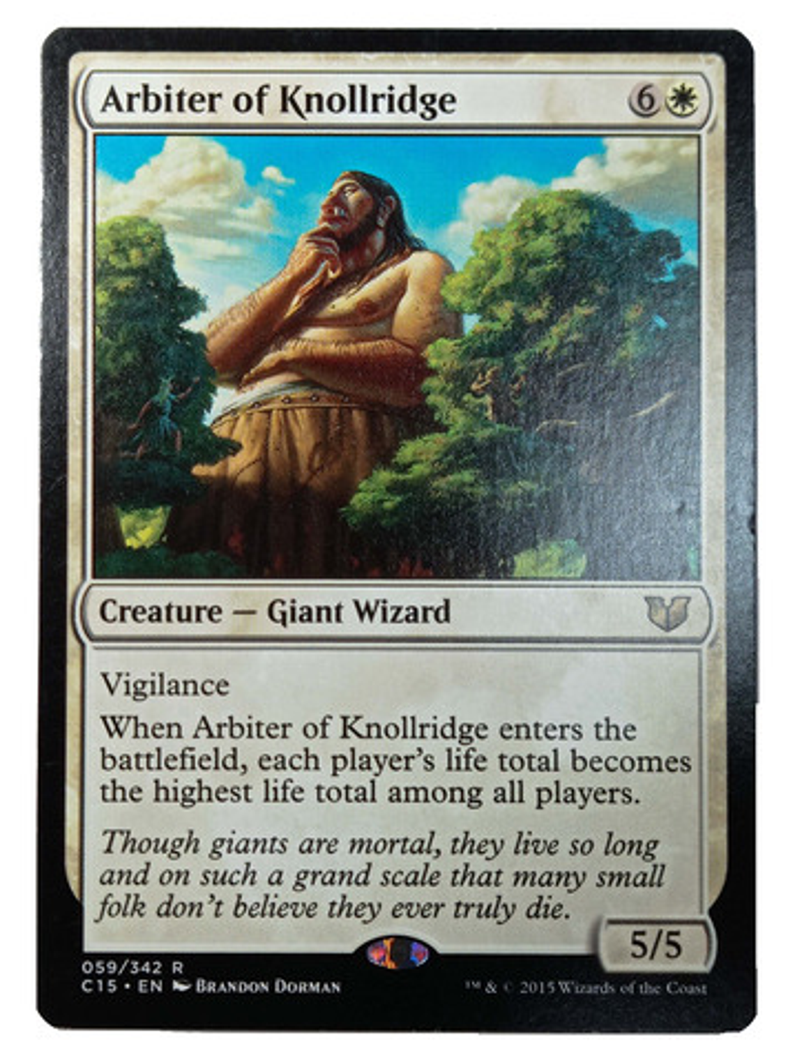 Carta Magic Arbiter Of Knollridge [c15] Mtg Giant Wizard 1