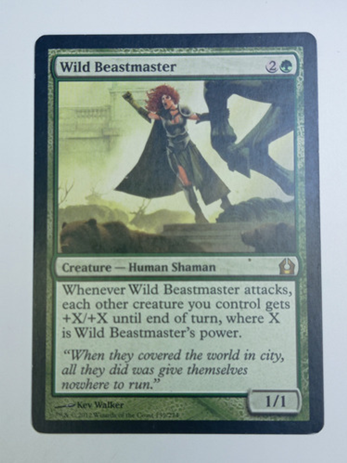 Carta Magic Wild Beastmaster [ravnica] Mtg Human Shaman 1